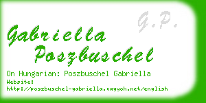 gabriella poszbuschel business card